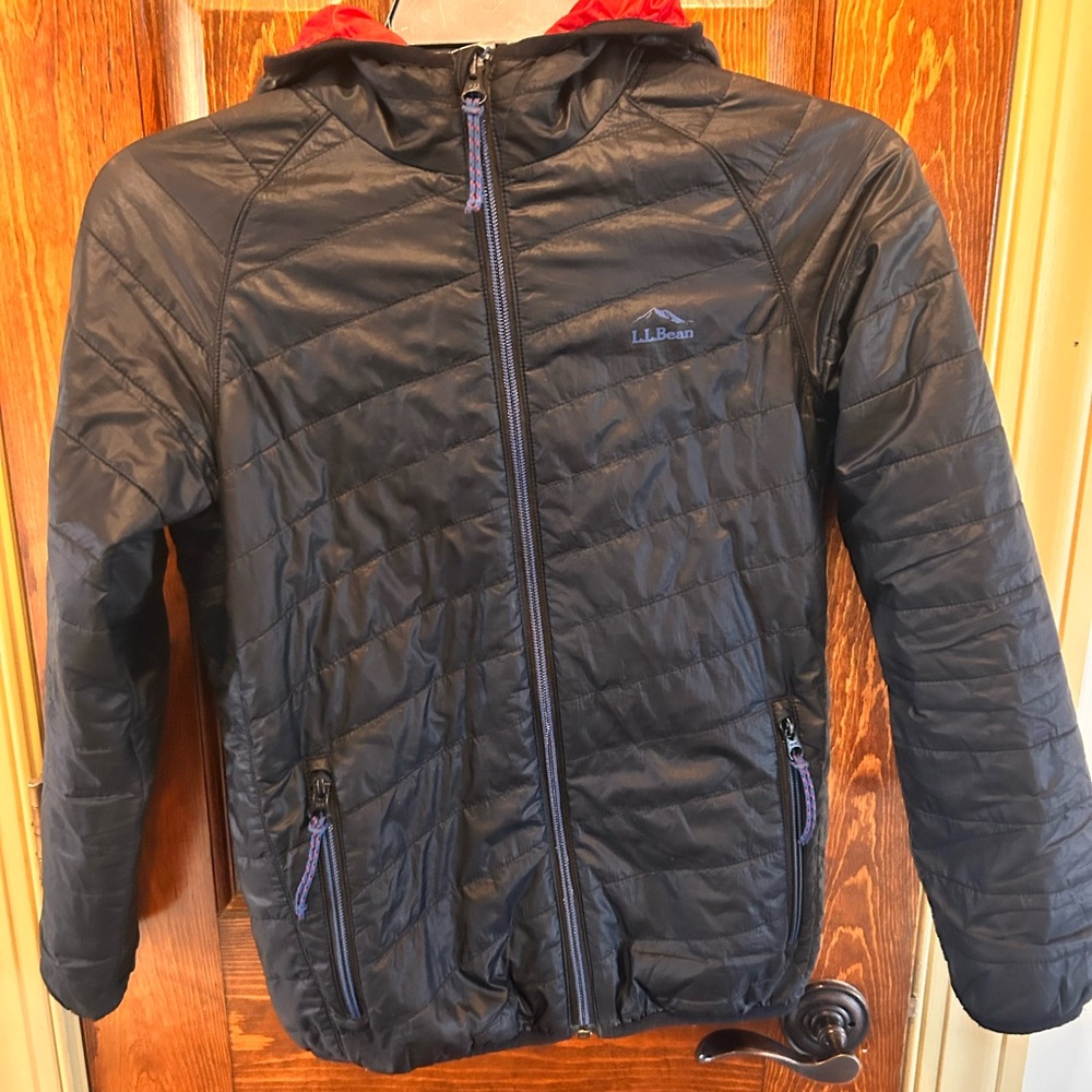 LL Bean Kids Lightweight Pimaloft Packaway Jacket Sz M 10-12